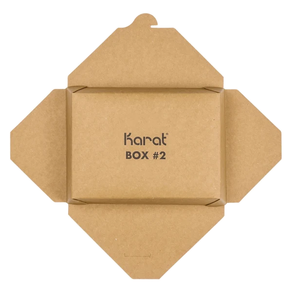 #2 Kraft Paper Take-Out Box FP-FTG54W - 200/case