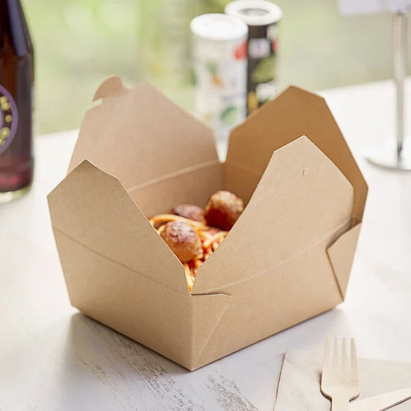 Kraft Folded Take-Out Container #8 – 50/Pack