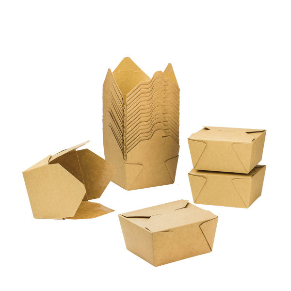 48oz Kraft Paper Take-Out Box FP-FTG48K - 300/case