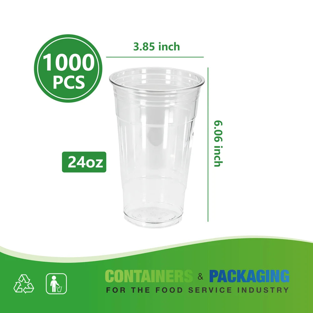 24oz Clear Pet Plastic Cold Cup RI-PC24-98 - 1000/case
