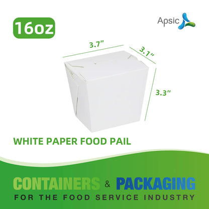 White Paper Food Pail CY-PFP16W - 400/case