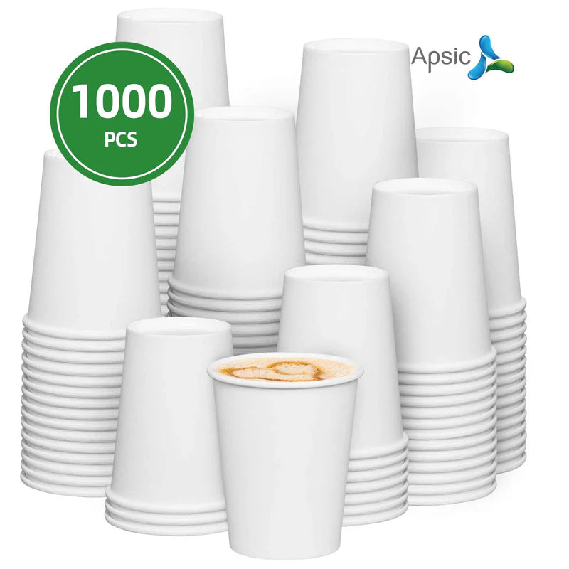 8oz White Paper Hot Cup PAPC08 - 1000/case