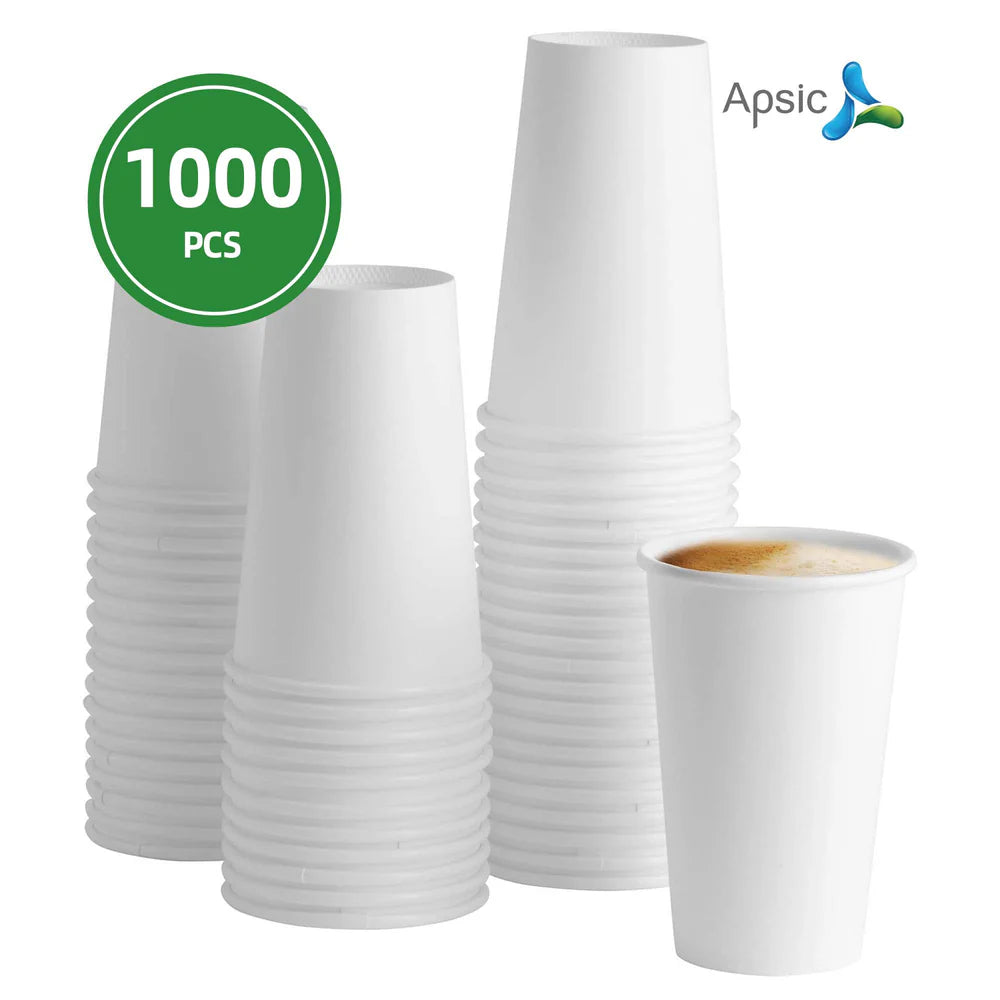 16oz White Paper Hot Cup PAPC16 - 1000/case