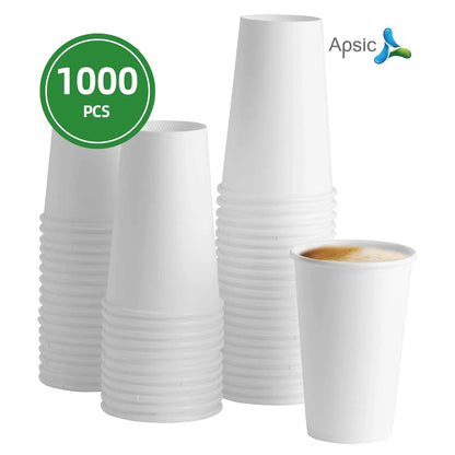 16oz White Paper Hot Cup PAPC16 - 1000/case