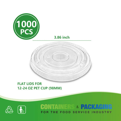 Flat Lids for PET Cup RI-PCFL98 - 98mm