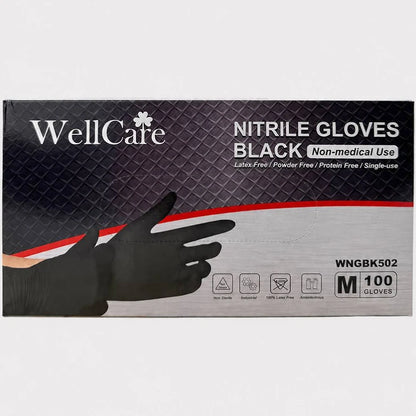 Medium Black Nitrile Gloves WBK3020 1000/case