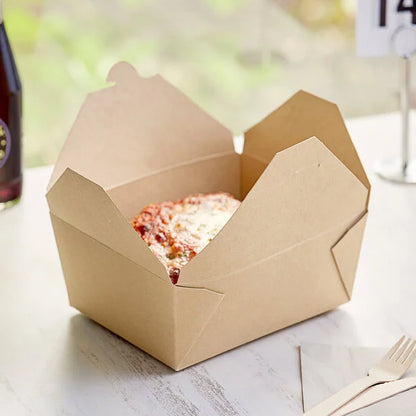 Kraft Folded Take-Out Container #4 – 40/Pack