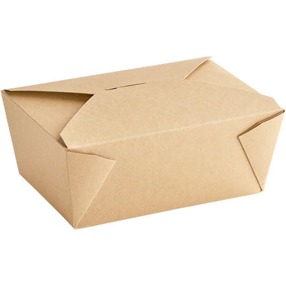 Kraft Folded Take-Out Container #4 – 40/Pack