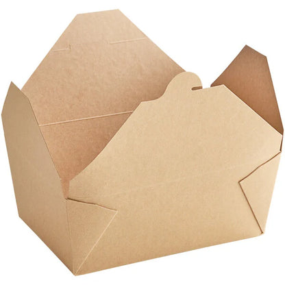 Kraft Folded Take-Out Container #4 – 40/Pack