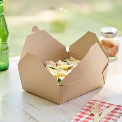 Kraft Folded Take-Out Container #3 – 50/Pack